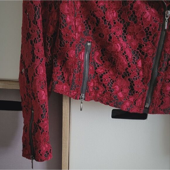 NWT❤️WHBM Lace Moto Jacket size M - Picture 12 of 15